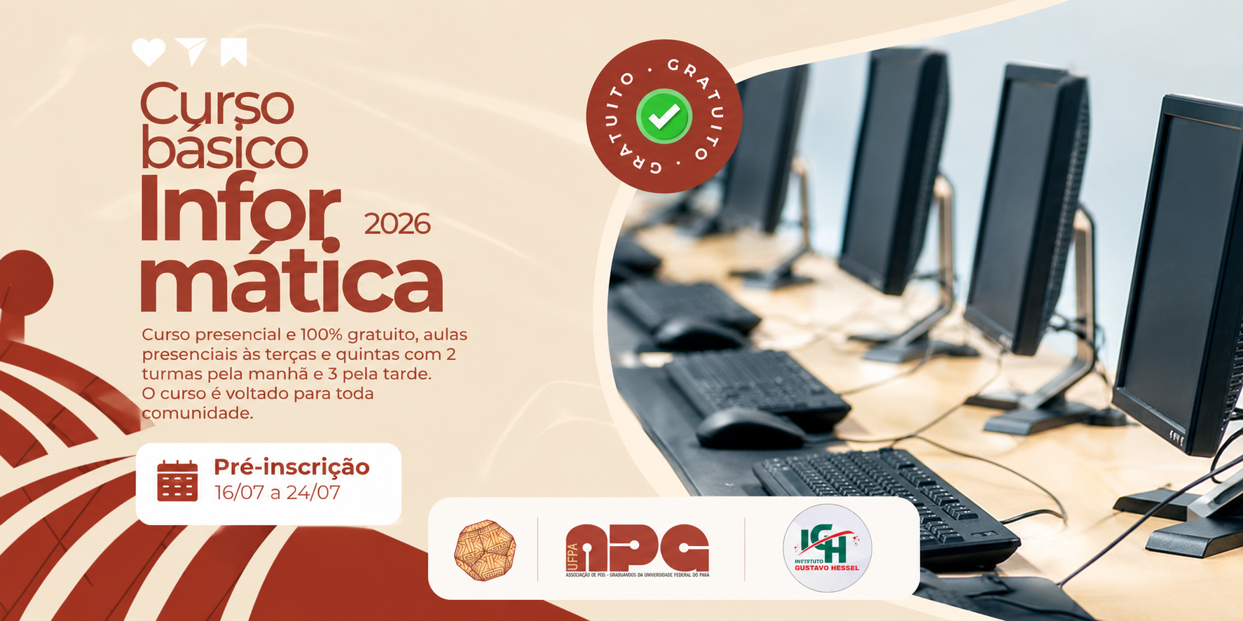 Faça o cadastro para o curso de Informática Básica